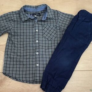 Ben Sherman Blue and Green Checkered Shirt
